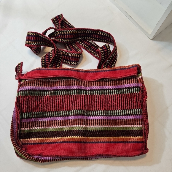 Hand Crafted bag multicolored tote style Pinzon Artesanias Handmade embroidery - Picture 11 of 17